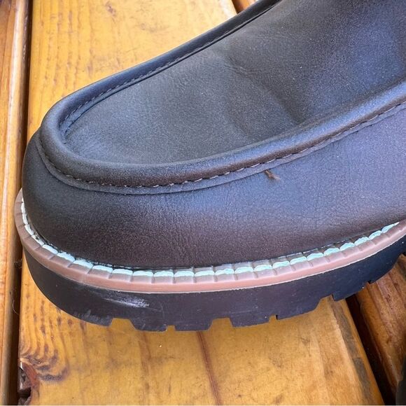 Weatherproof Vintage Men's Faux Leather Hiking Chukka Boots Chester Brown sz 10 - Picture 9 of 10